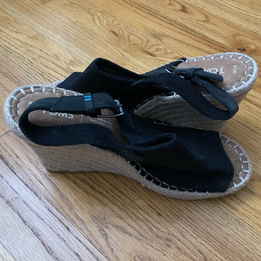 TOMS “Monica Wedge Heel” Size 7.5 US W - Picture 5 of 6